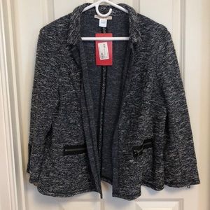 Evereve blue/black tweed blazer